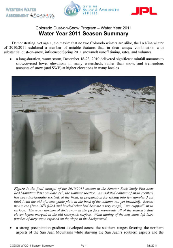 page 1 from 2011 Final CODOS Update