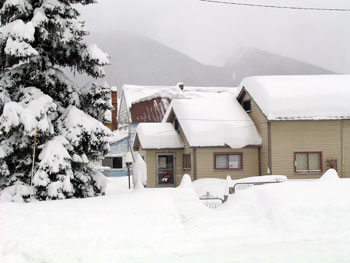 snow of roofs